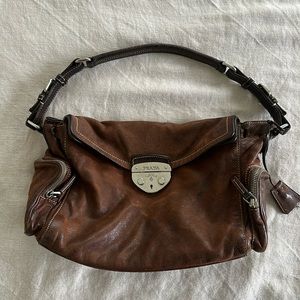 Prada Handbag Brown Leather
